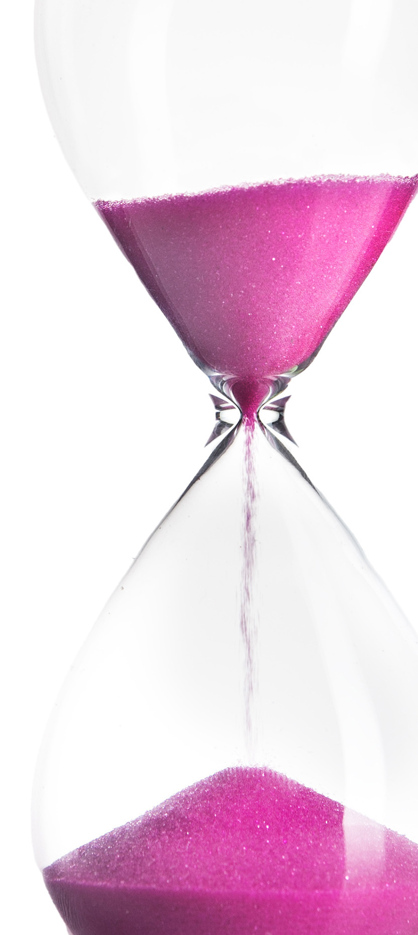 Sanduhr mit rotem Sand